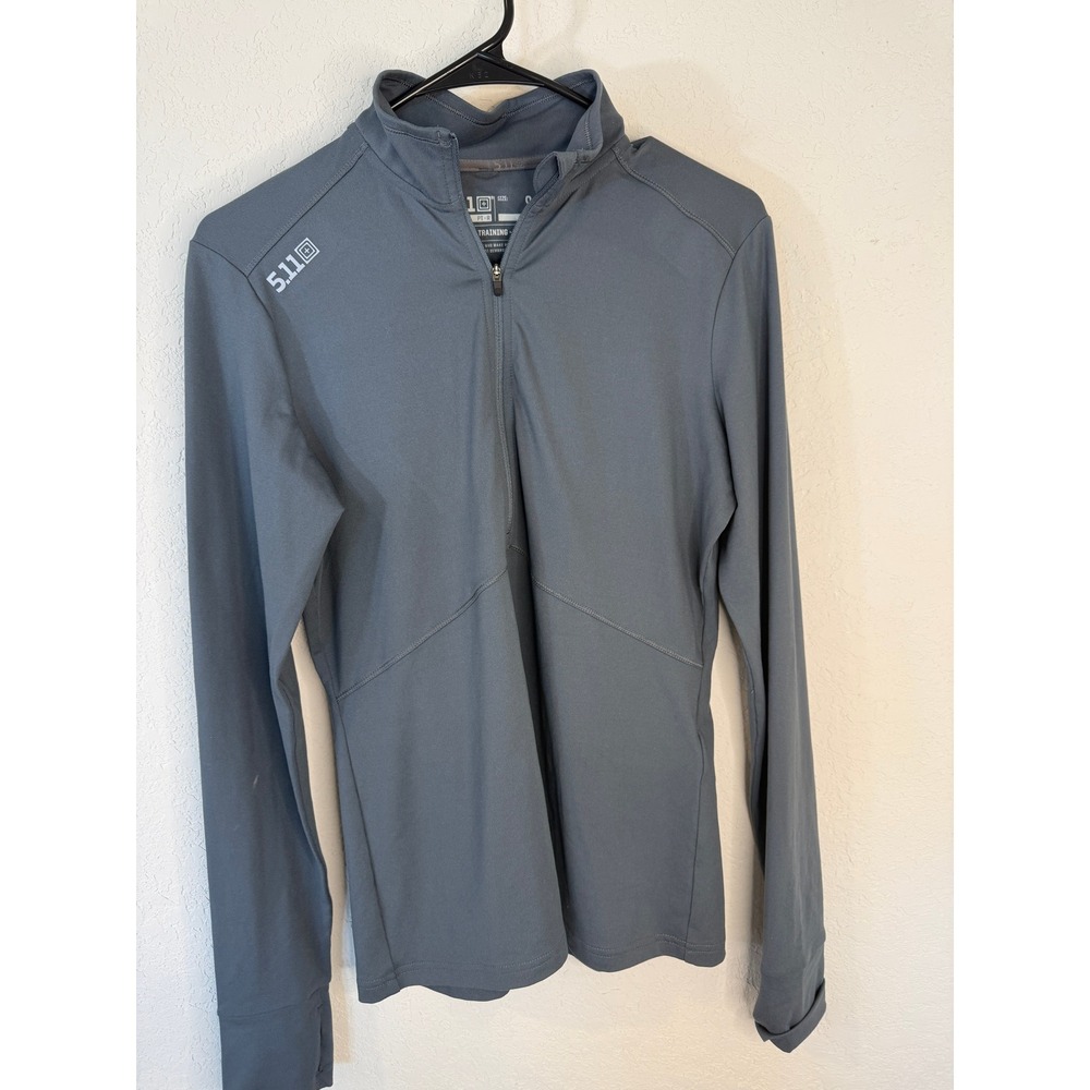 5.11 Tactical Womens PT-R Physical Training Ready 1/4 Zip Pullover Grey Small